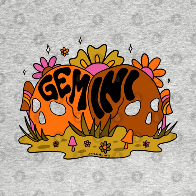 Gemini Skull by Doodle by Meg